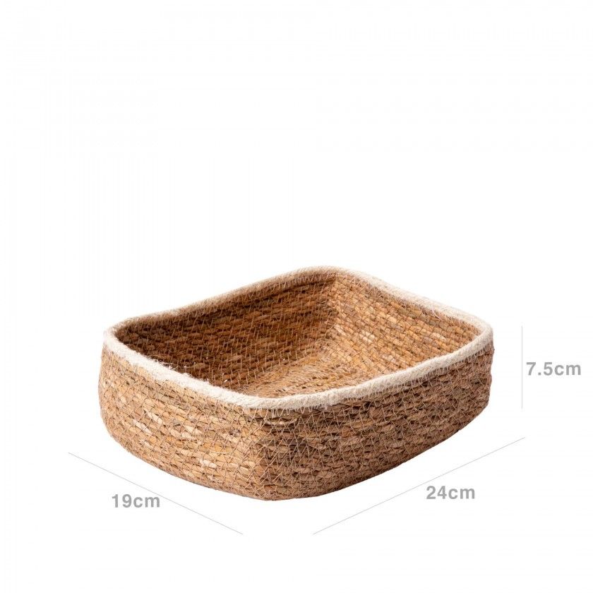 Cesto Vime Retangular Bege 19X24X7.5cm Cesto Vime Retangular Bege 19X24X7.5cm