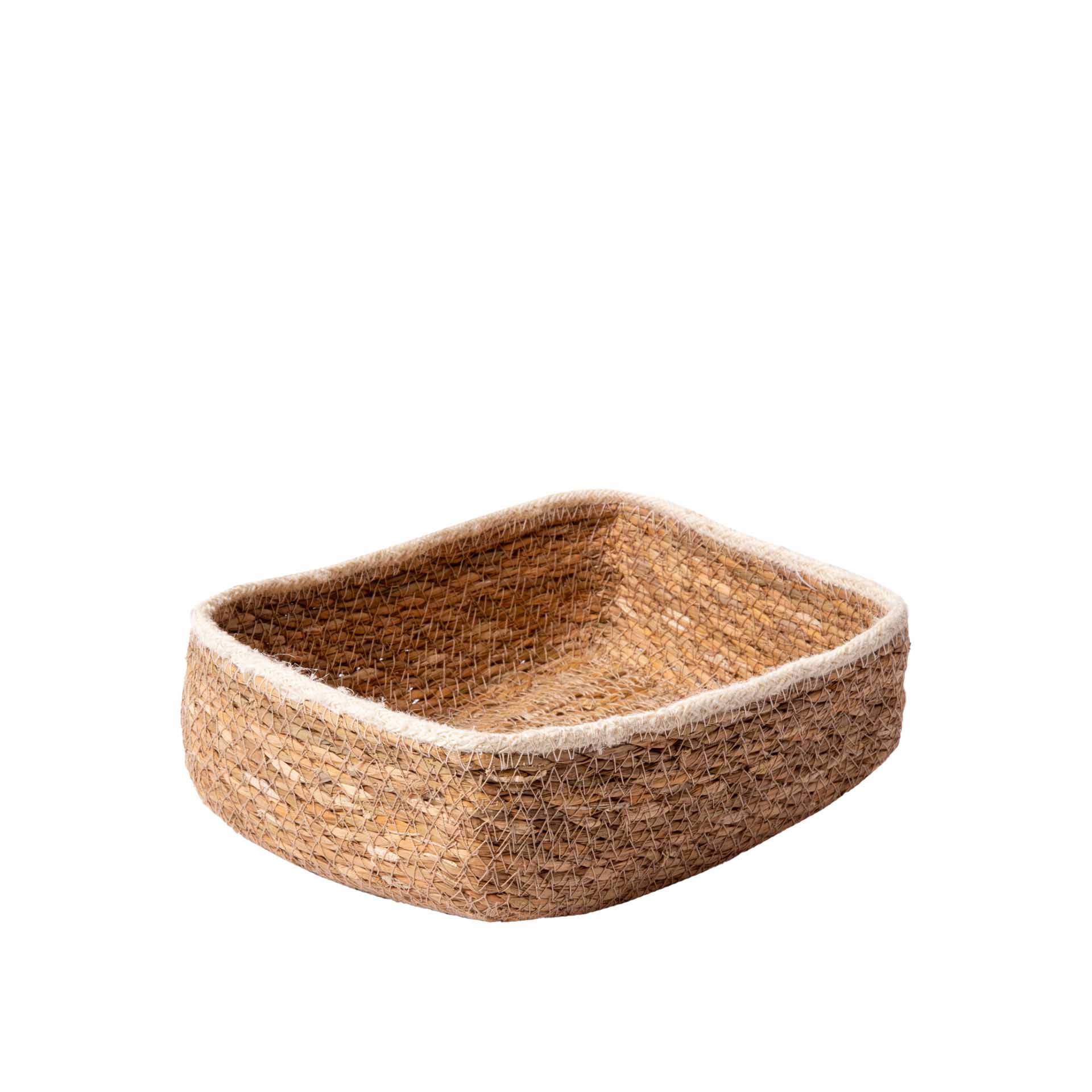 Cesto Vime Retangular Bege 19X24X7.5cm