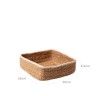 Cesto Vime Quadrado Bege 25X25X8.5cm
