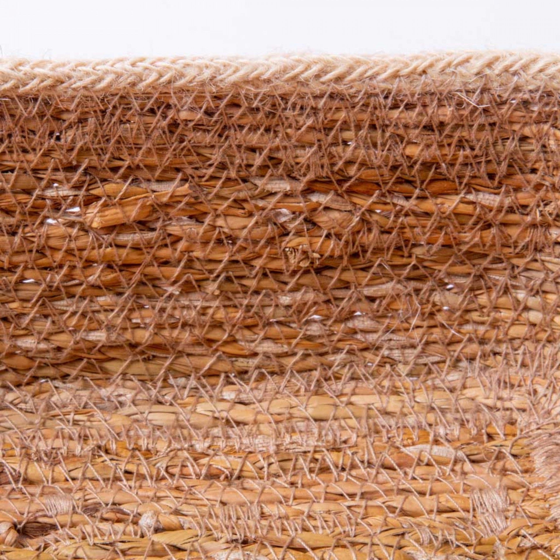 Cesto Vime Quadrado Bege 25X25X8.5cm