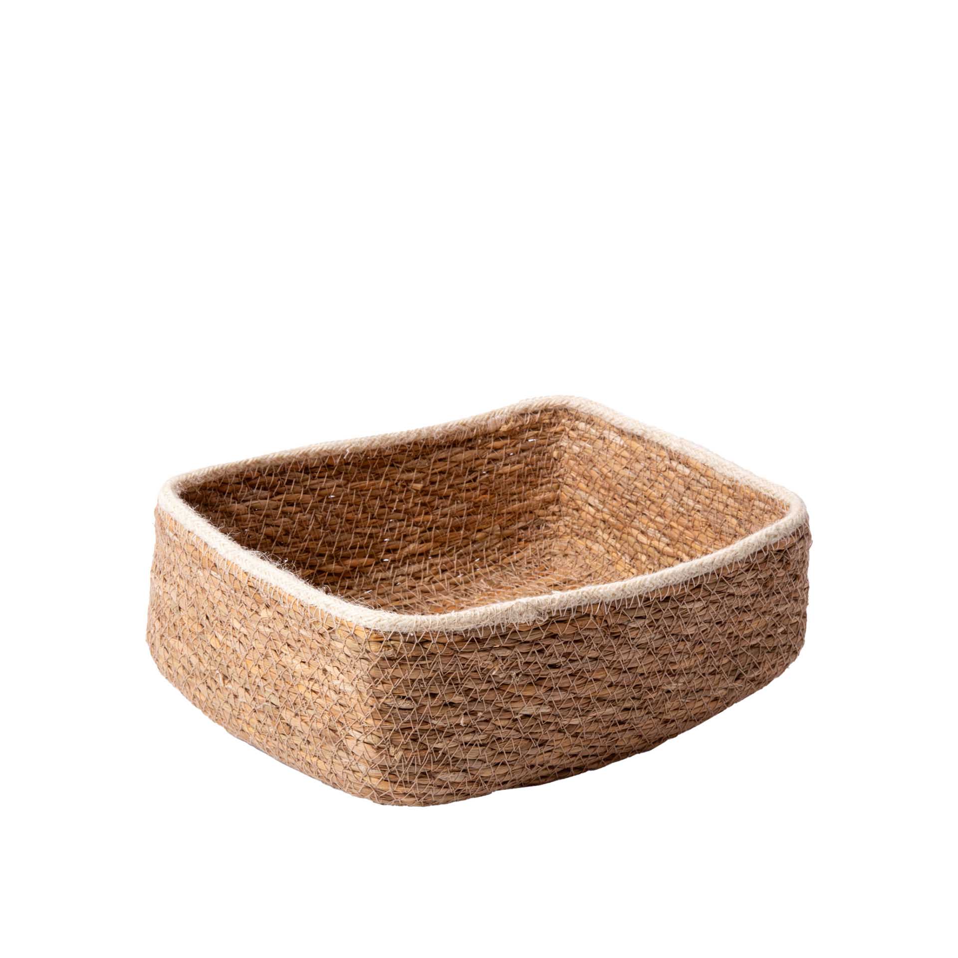 Cesto Vime Retangular Bege 22X27X8.5cm