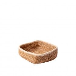 Cesto Vime Quadrado Bege 25X25X8.5cm
