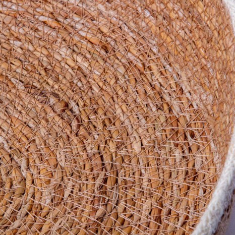 Cesto Vime Redondo Bege 27X8.5cm - Image product