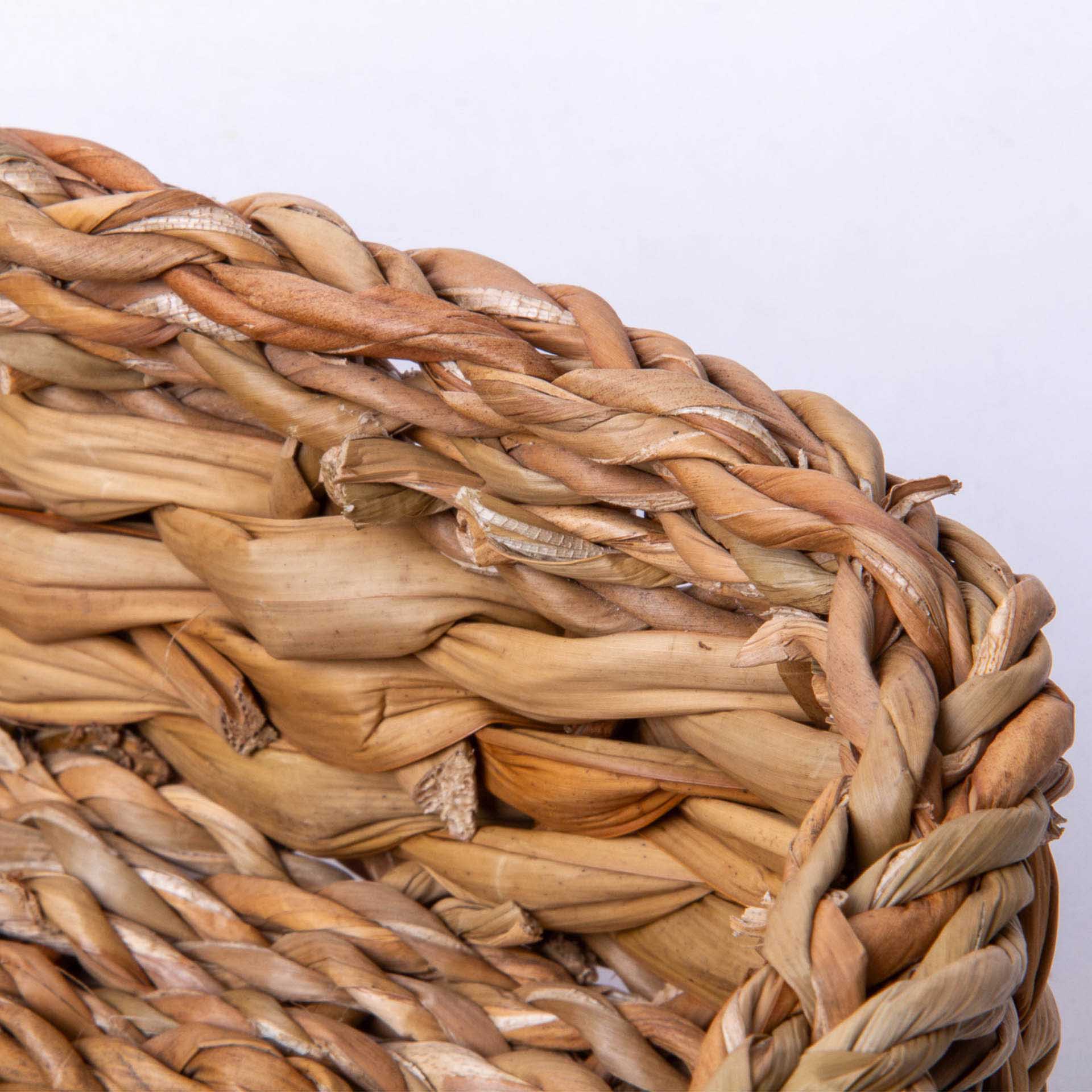 Cesto Vime Quadrado Bege 17X17X7cm