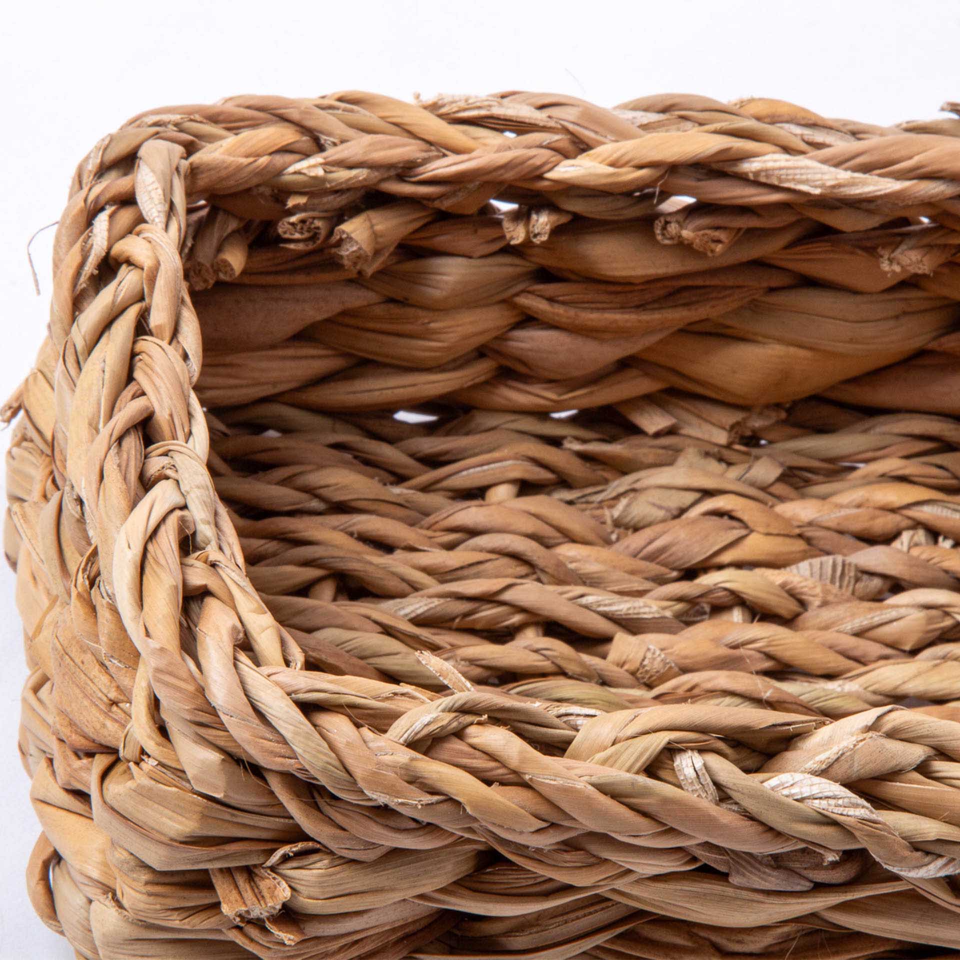 Cesto Vime Retangular Bege 13X21X6cm
