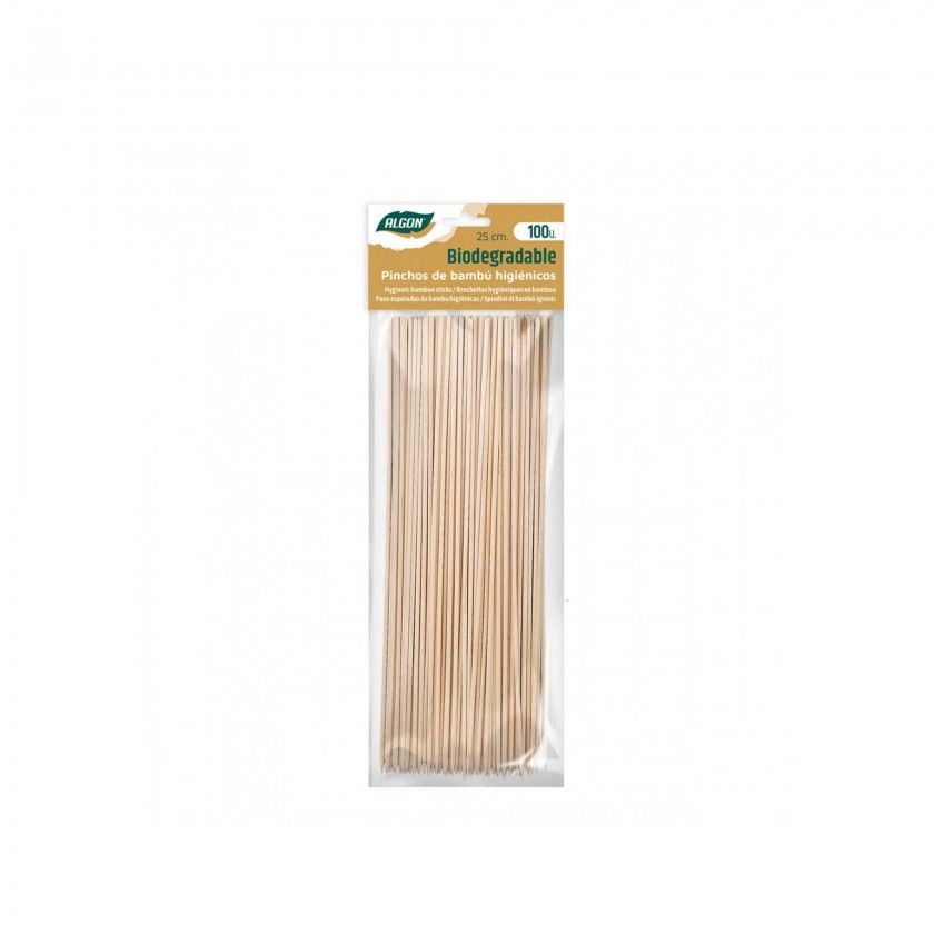 Palito Bambu Biodegradável 2.5X250mm Pack 100 Palito Bambu Biodegradável 2.5X250mm Pack 100