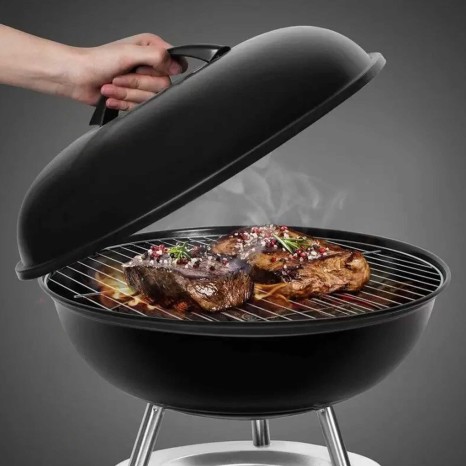 Churrasqueira com Tampa Redonda Preta 34cm - Image product