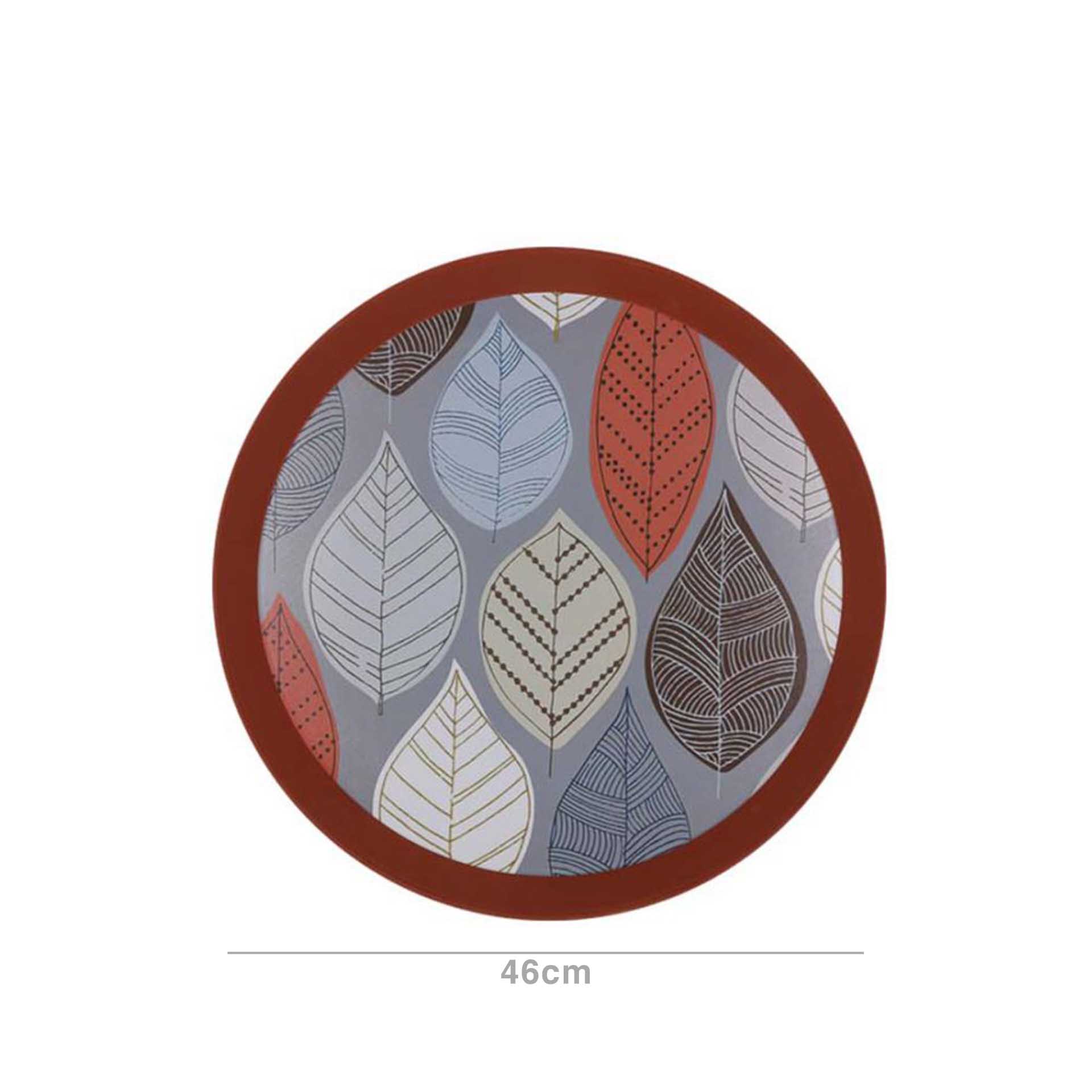 Bandeja Plástica Folhas Sortido 46cm