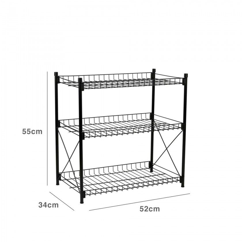 Estante 3 Níveis Metal 52X34X55CM Estante 3 Níveis Metal 52X34X55CM