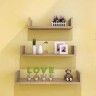 Estante Parede MDF Castanho 22/32/42CM Pack 3 Estante Parede MDF Castanho 22/32/42CM Pack 3