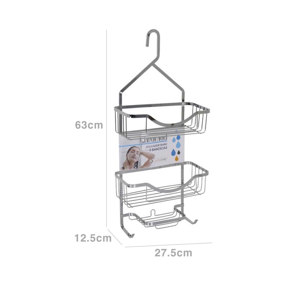Cabide para Banho Metal 3 Níveis 27.5X12.5X63cm