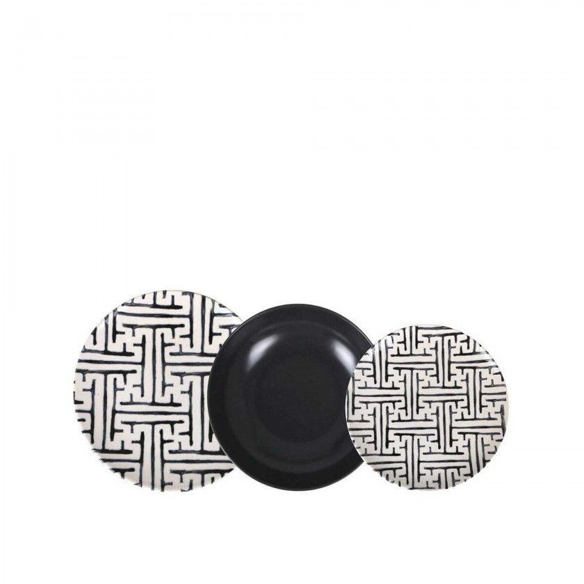 Serviço Jartar Porcelana Maze 18 Peças 20 / 23 / 26cm Serviço Jartar Porcelana Maze 18 Peças 20 / 23 / 26cm