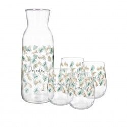 Conjunto Garrafa Vidro 1.2L + 4 Copos 475ML