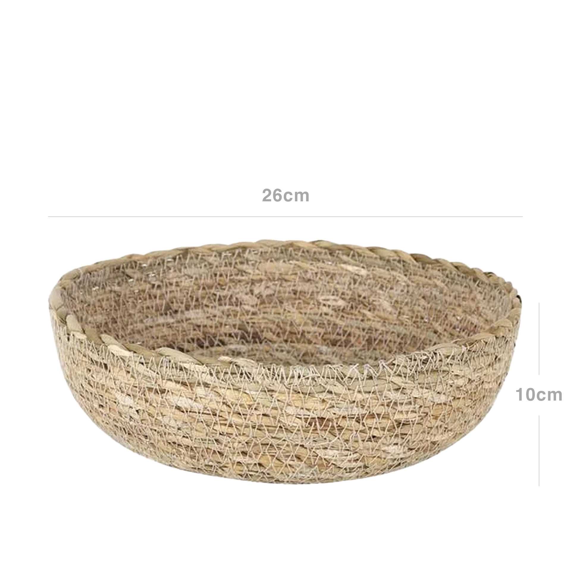 Cesto Pão Vime Redondo 26X10cm