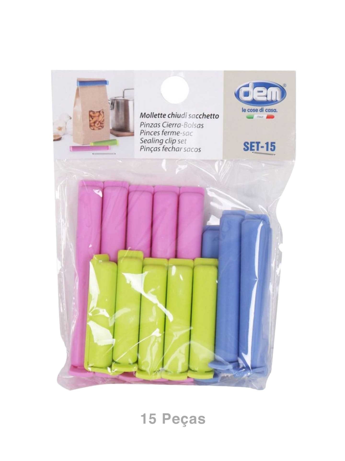 Pinça Fecha Saco Dem Pack 15