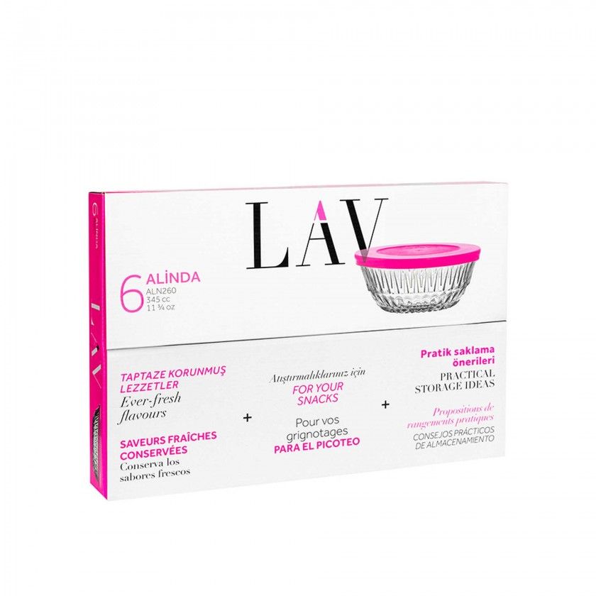 Taa Aperitivo com Tampa Alinda 345ML 12CM Pack 6