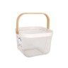 Cesto Metal Asa Madeira Quadrado 25X25X18cm Cesto Metal Asa Madeira Quadrado 25X25X18cm
