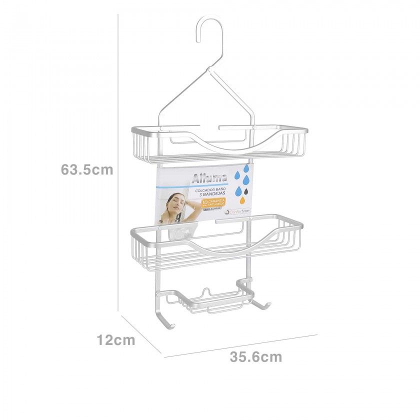 Organizador Banho Alluma 3 Bandejas 35.6X12X63.5cm Organizador Banho Alluma 3 Bandejas 35.6X12X63.5cm