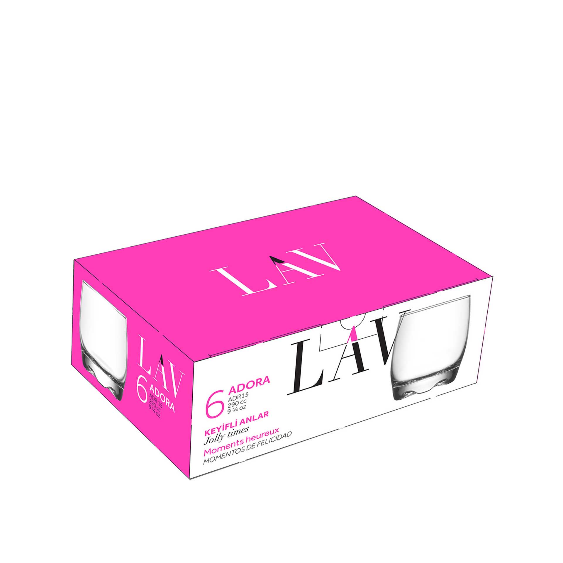 Copo sem Pé Adora 29cl Pack 6