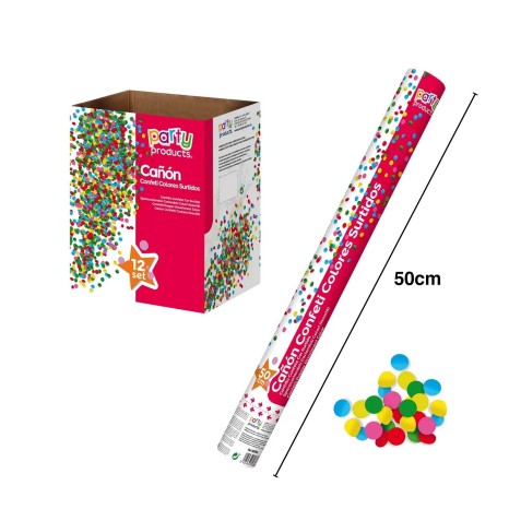 Tubo Confetis Cores 50cm - Image product