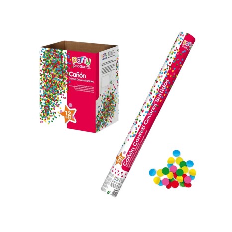 Tubo Confetis Cores 50cm - Image product
