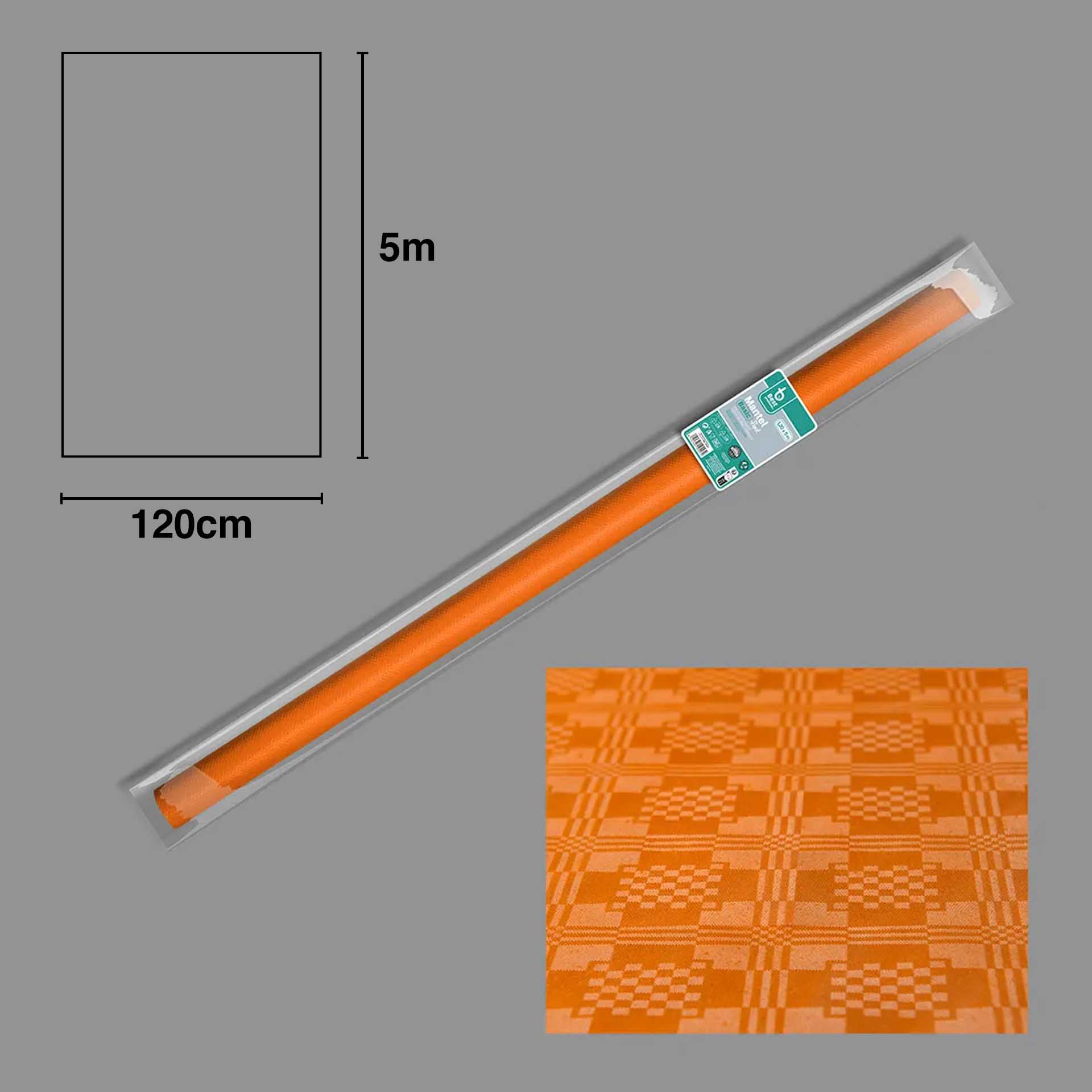 Toalha Mesa Papel Plastificado 120cmx5m