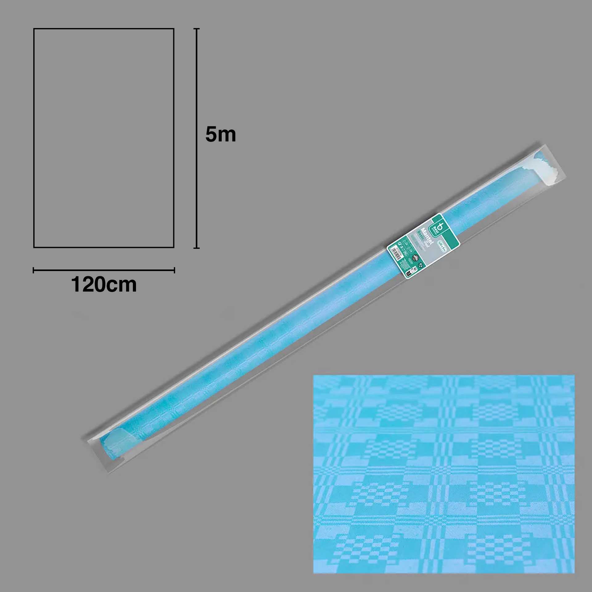 Toalha Mesa Papel Plastificado 120cmx5m