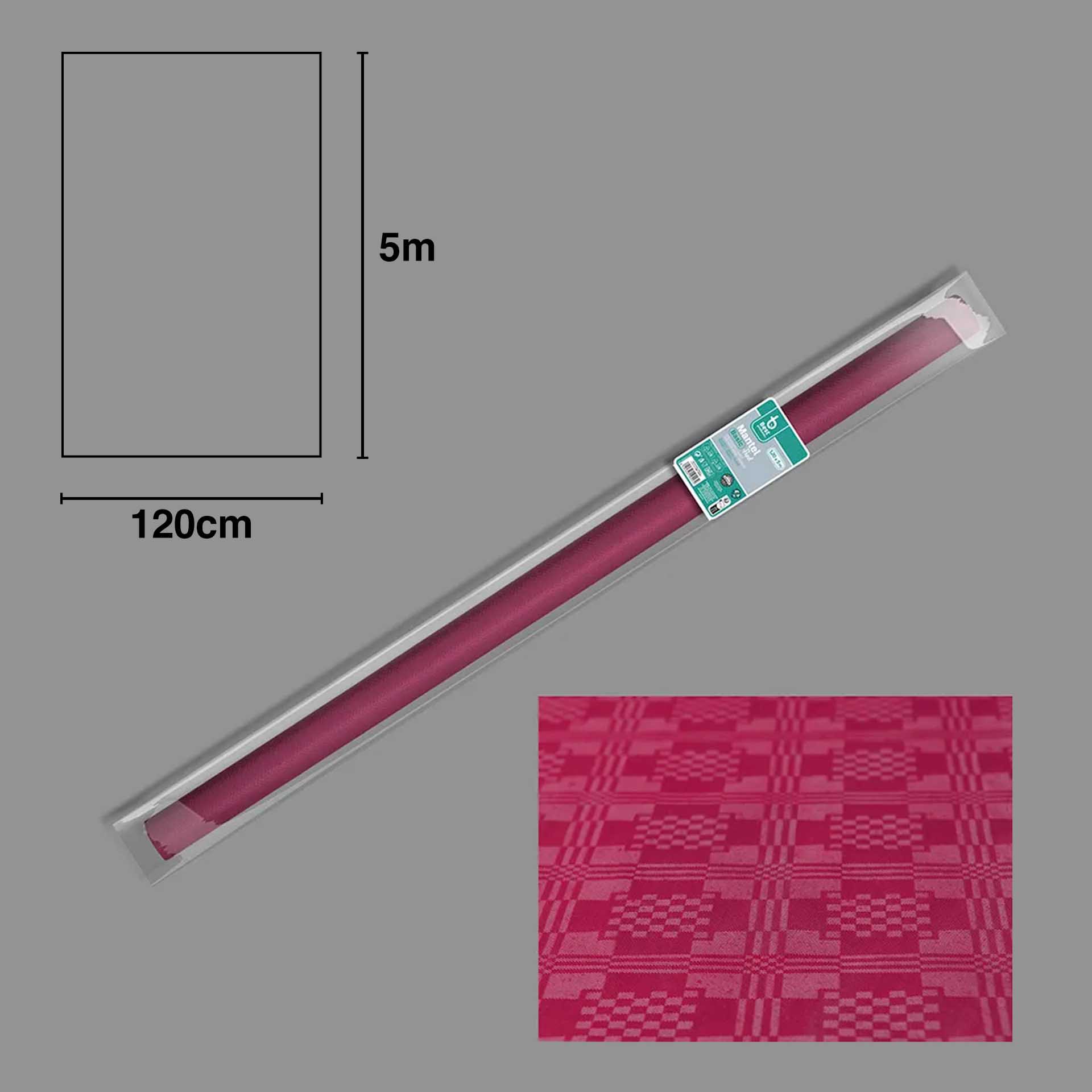 Toalha Mesa Papel Plastificado 120cmx5m