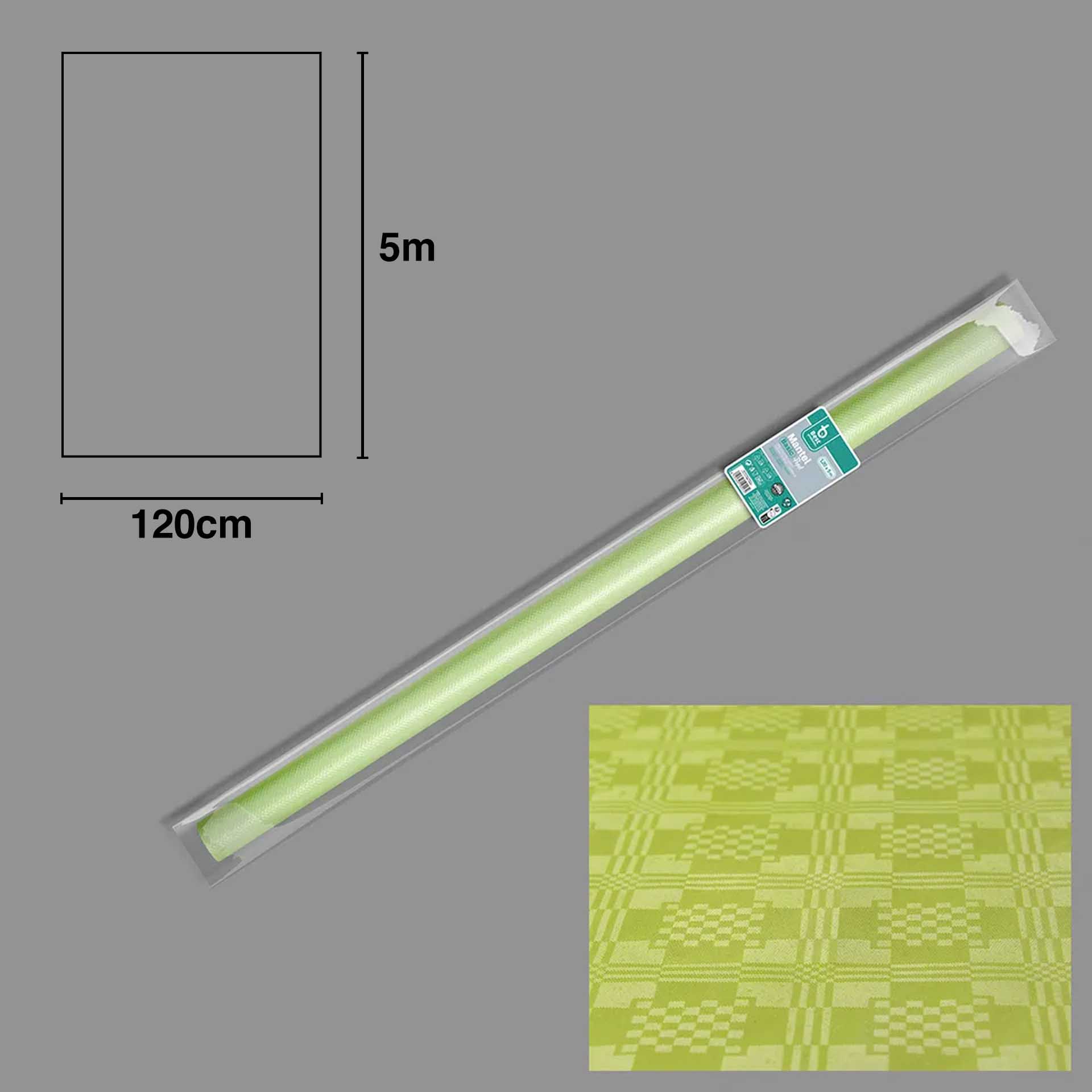 Toalha Mesa Papel Plastificado 120cmx5m