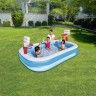 Piscina Ar Insuflável com Cesto Basquetebol 254X168X102cm Piscina Ar Insuflável com Cesto Basquetebol 254X168X102cm