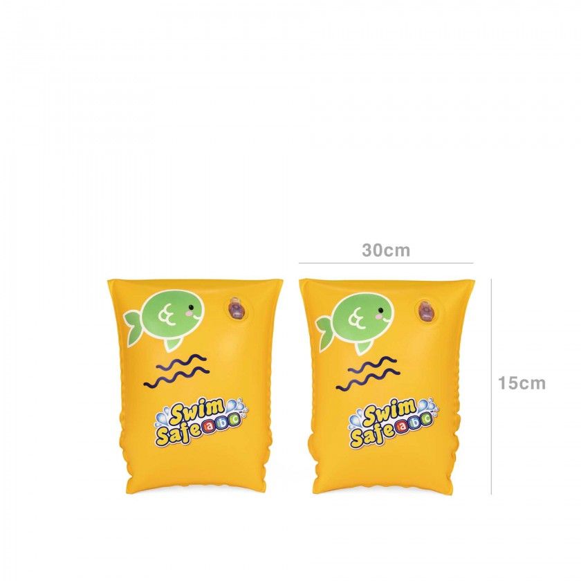 Braçadeira Natação Ar Insuflável Amarelo 26X15cm Braçadeira Natação Ar Insuflável Amarelo 26X15cm