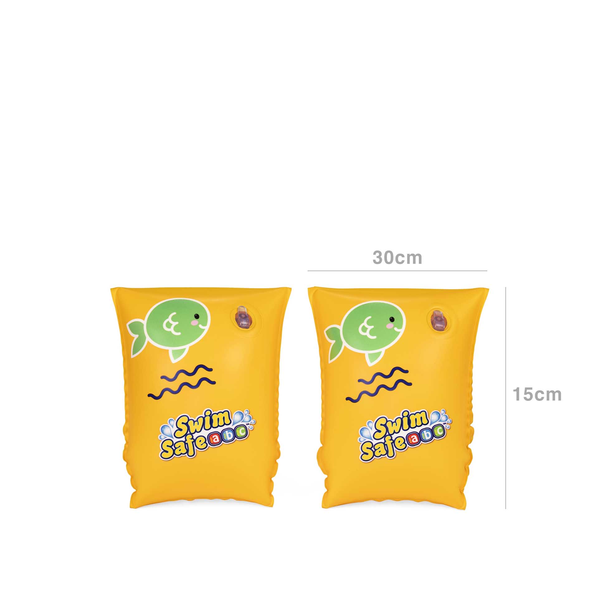 Braçadeira Natação Ar Insuflável Amarelo 26X15cm