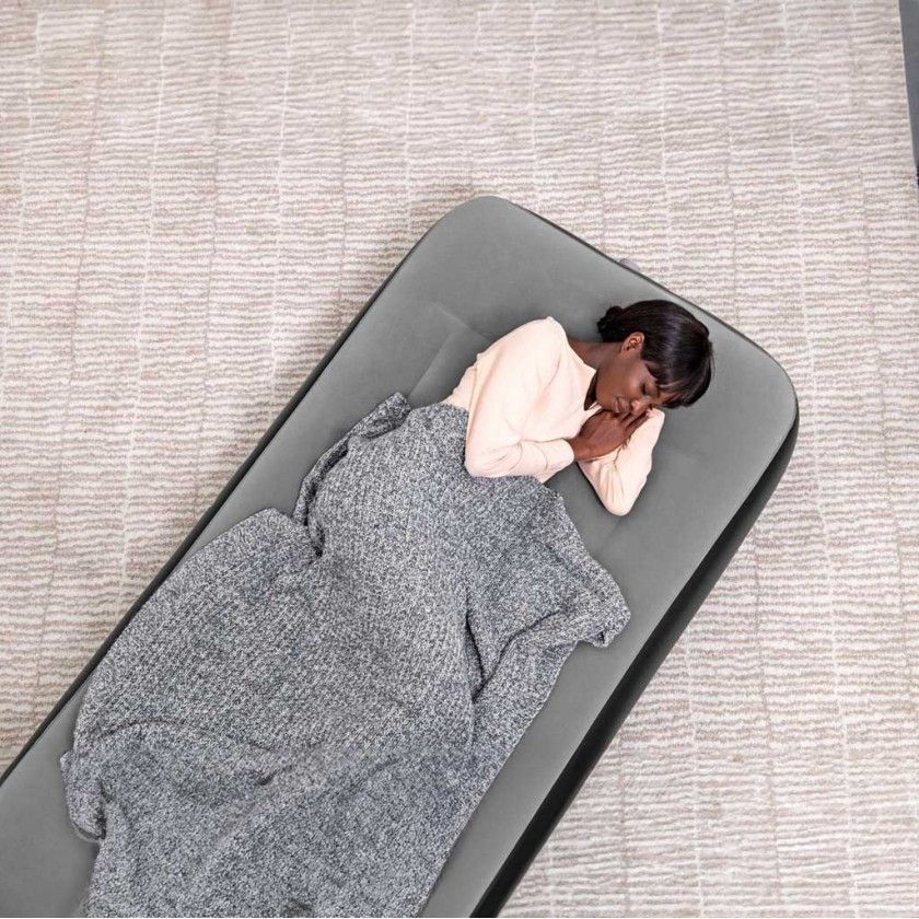 Colcho Ar Insuflvel Individual com Bomba Bestway Cinza 150kg 191X97X36cm