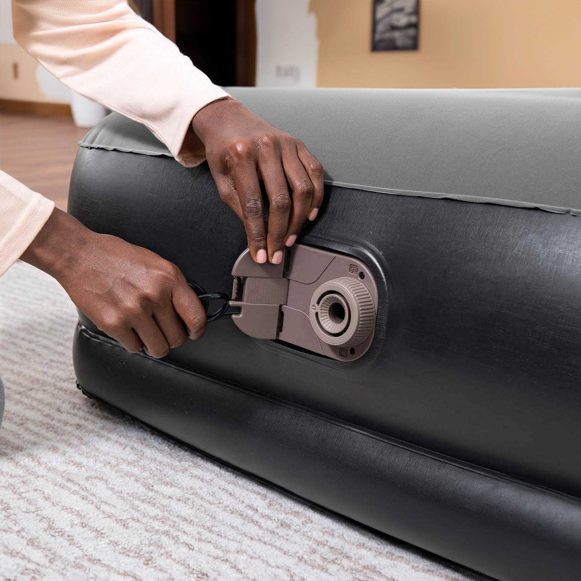 Colchão Ar Insuflável Individual com Bomba Bestway Cinza 150kg 191X97X36cm