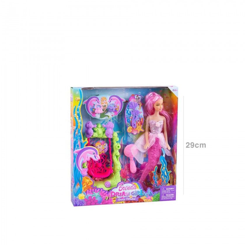 Boneca Pequena Sereia 29cm Boneca Pequena Sereia 29cm