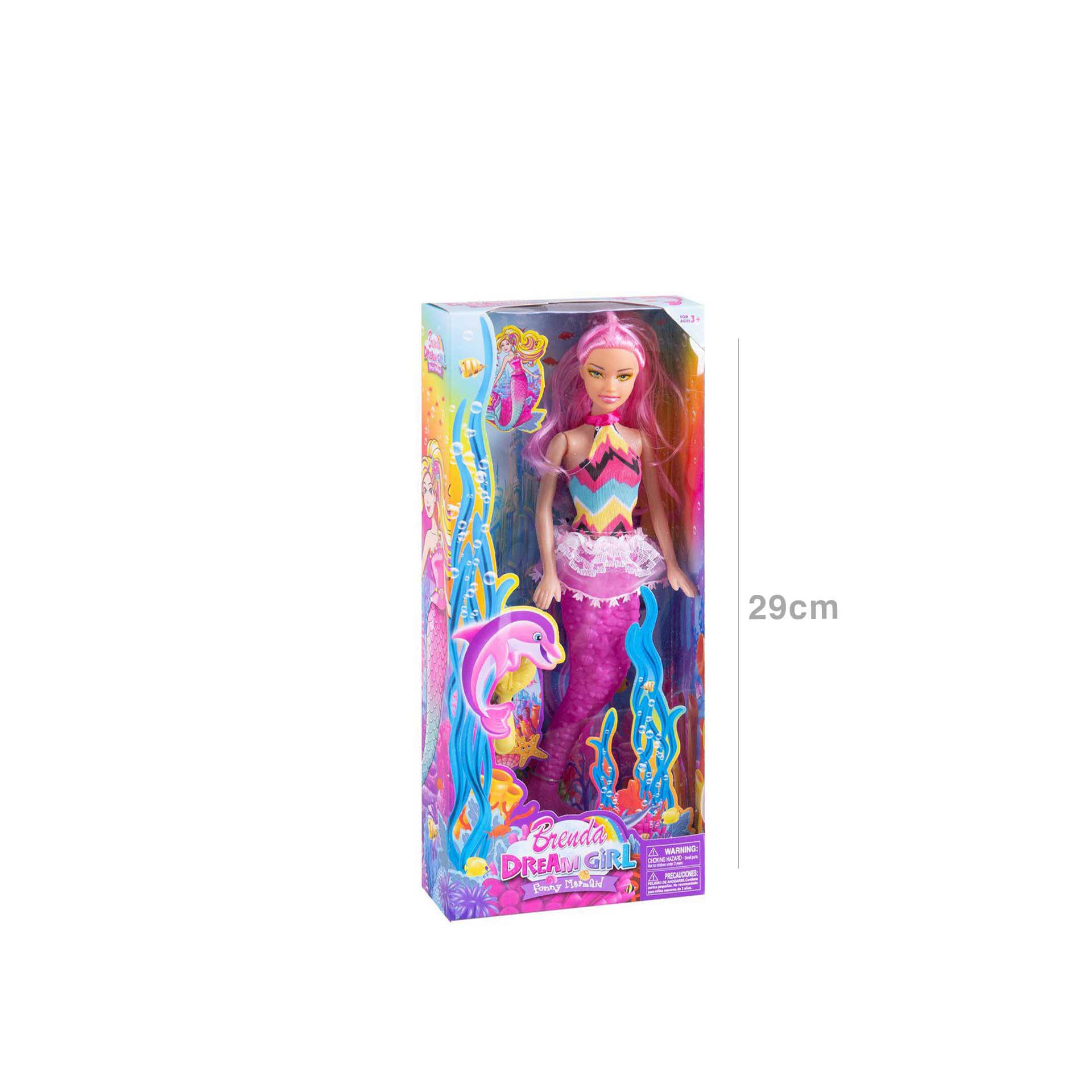 Boneca Pequena Sereia 29cm