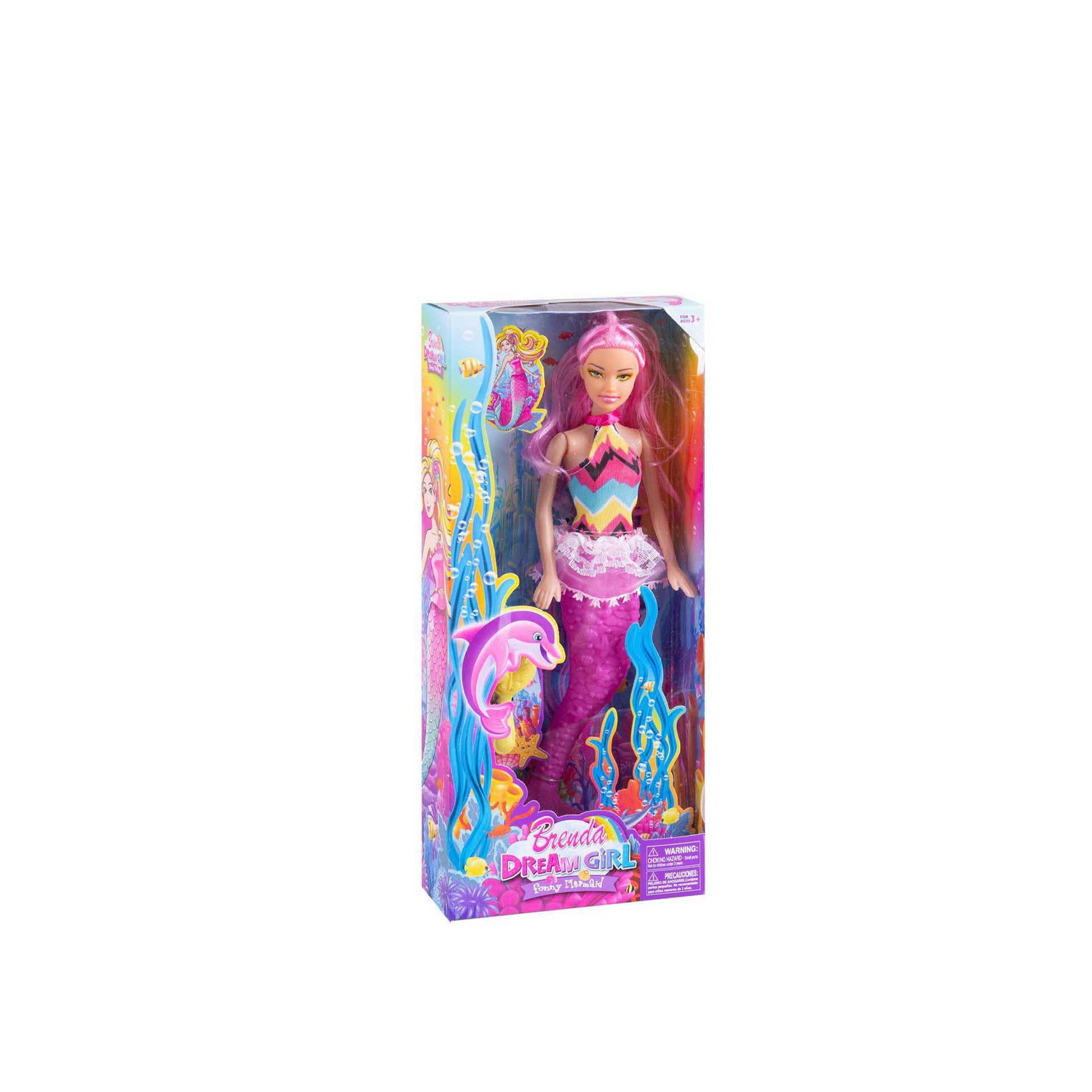 Boneca Pequena Sereia 29cm