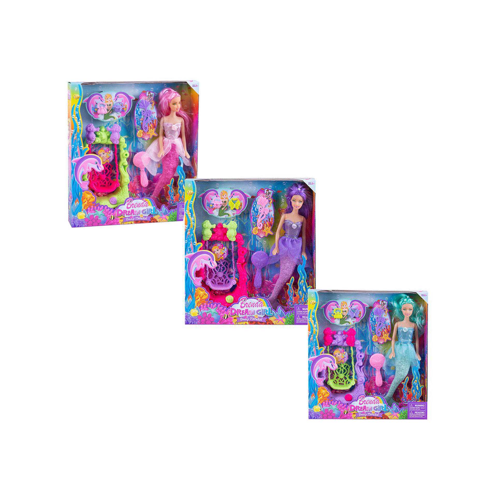 Boneca Pequena Sereia 29cm