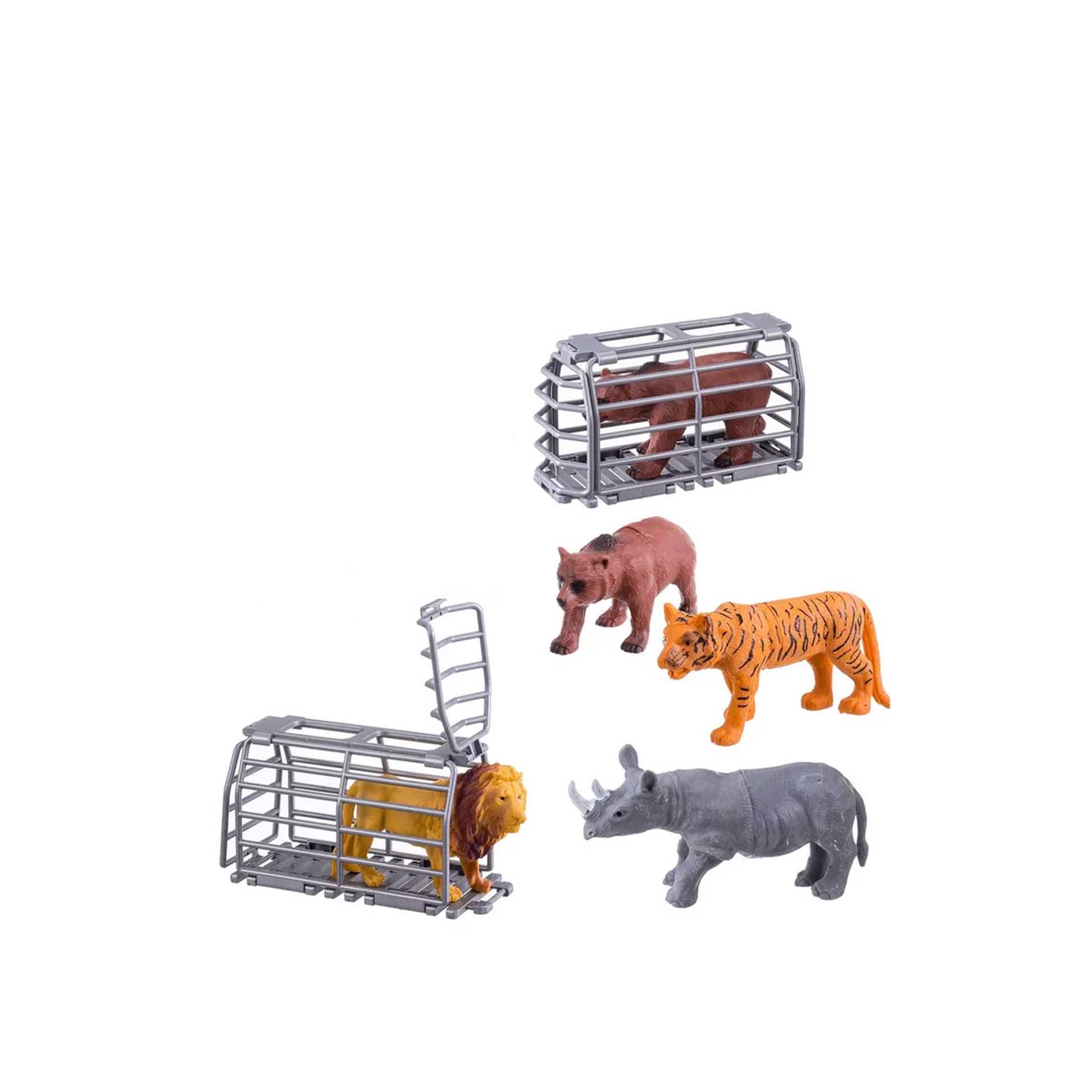 Animal Selva com Jaula 12X4X14.5cm