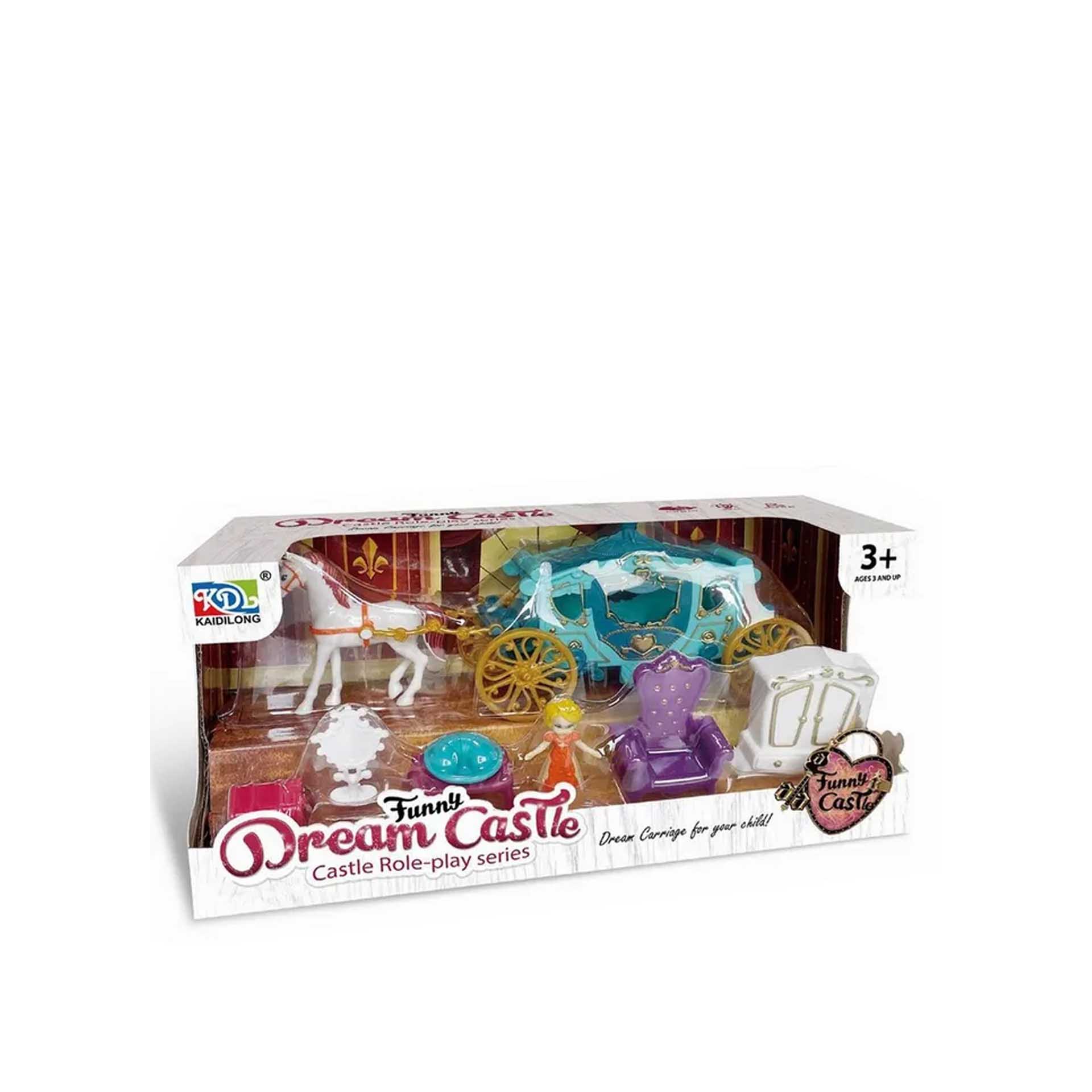 Carruagem Princesas com Acessórios 21X7X7.5cm