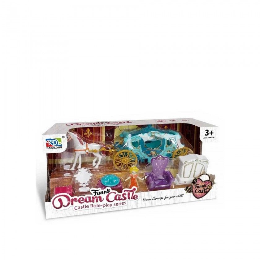 Carruagem Princesas com Acessrios 21X7X7.5cm