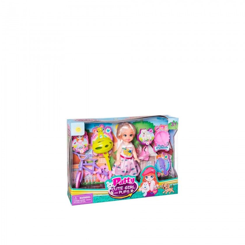 Boneca com Bicicleta 13cm Boneca com Bicicleta 13cm