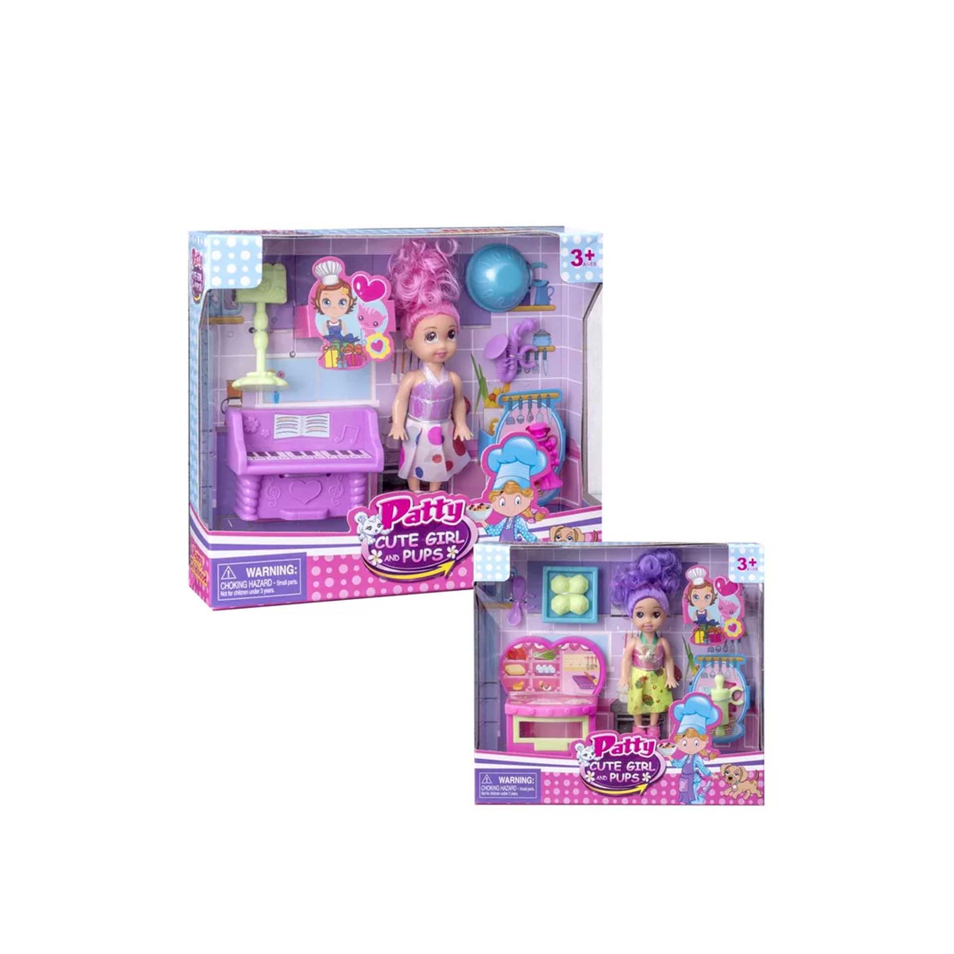 Boneca com Cozinha 13cm