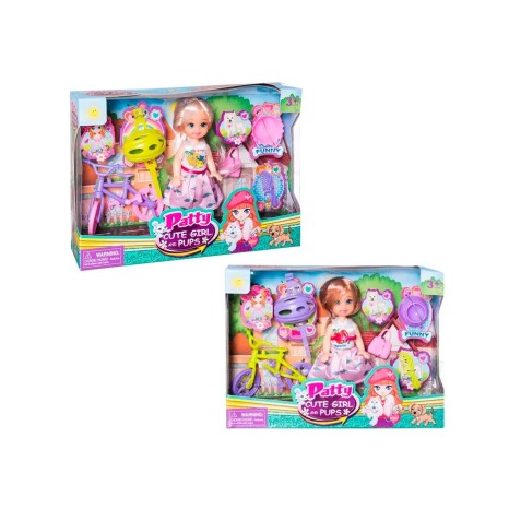 Boneca com Bicicleta 13cm - Image product
