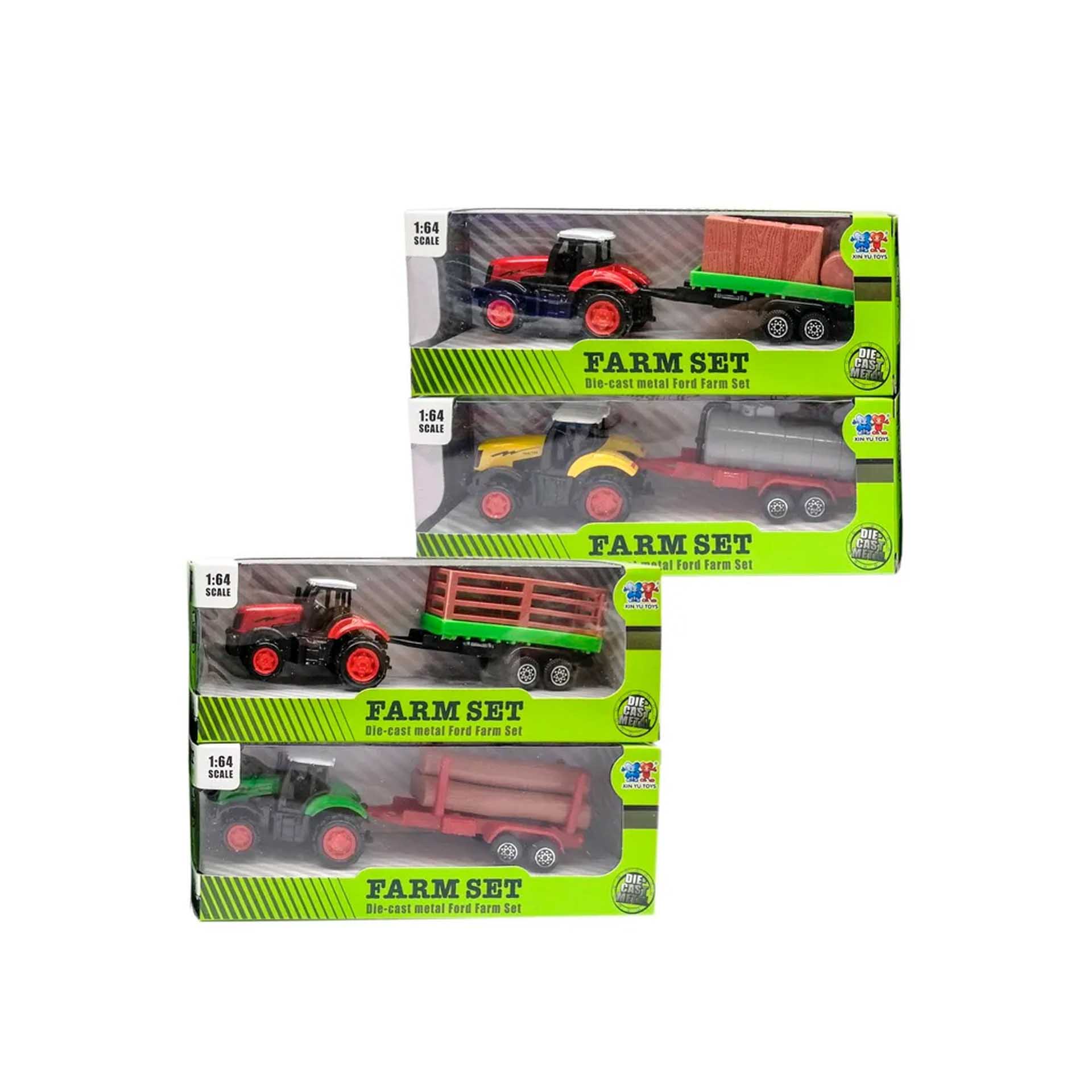 Trator com Reboque Metal 16cm