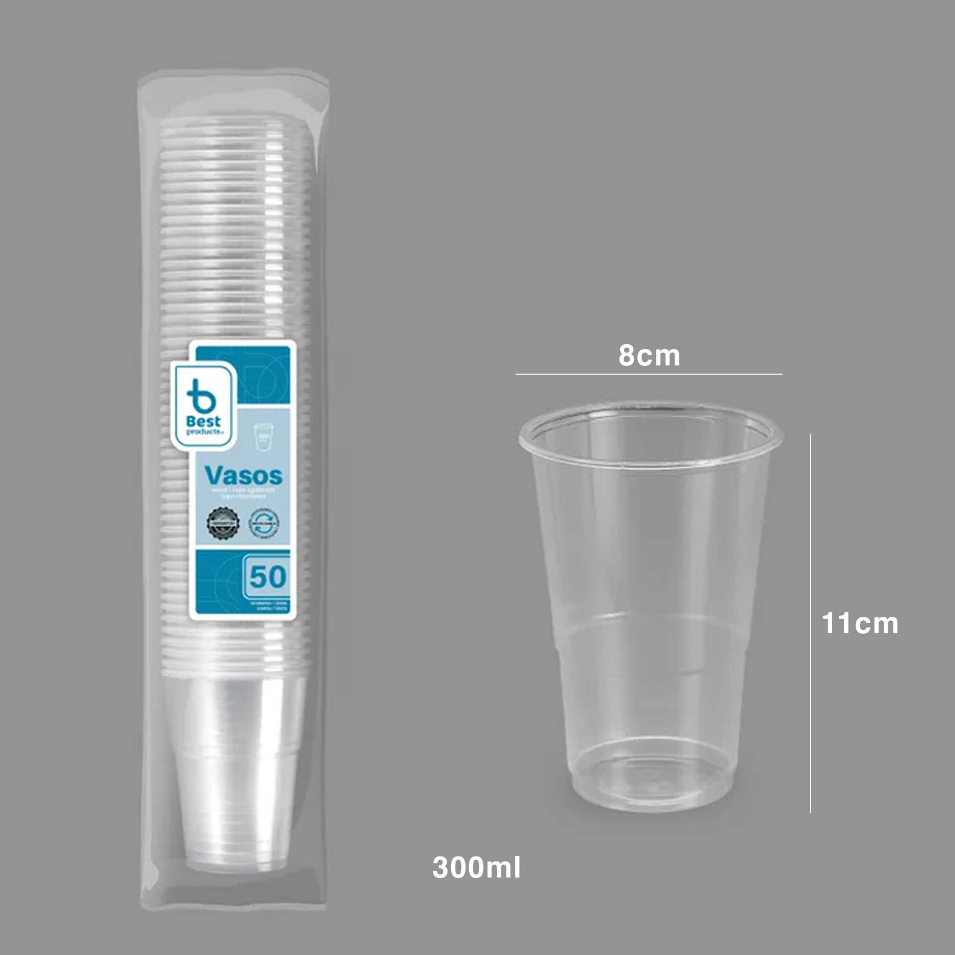 Copo Plástico Reutilizável 300ml Pack 50