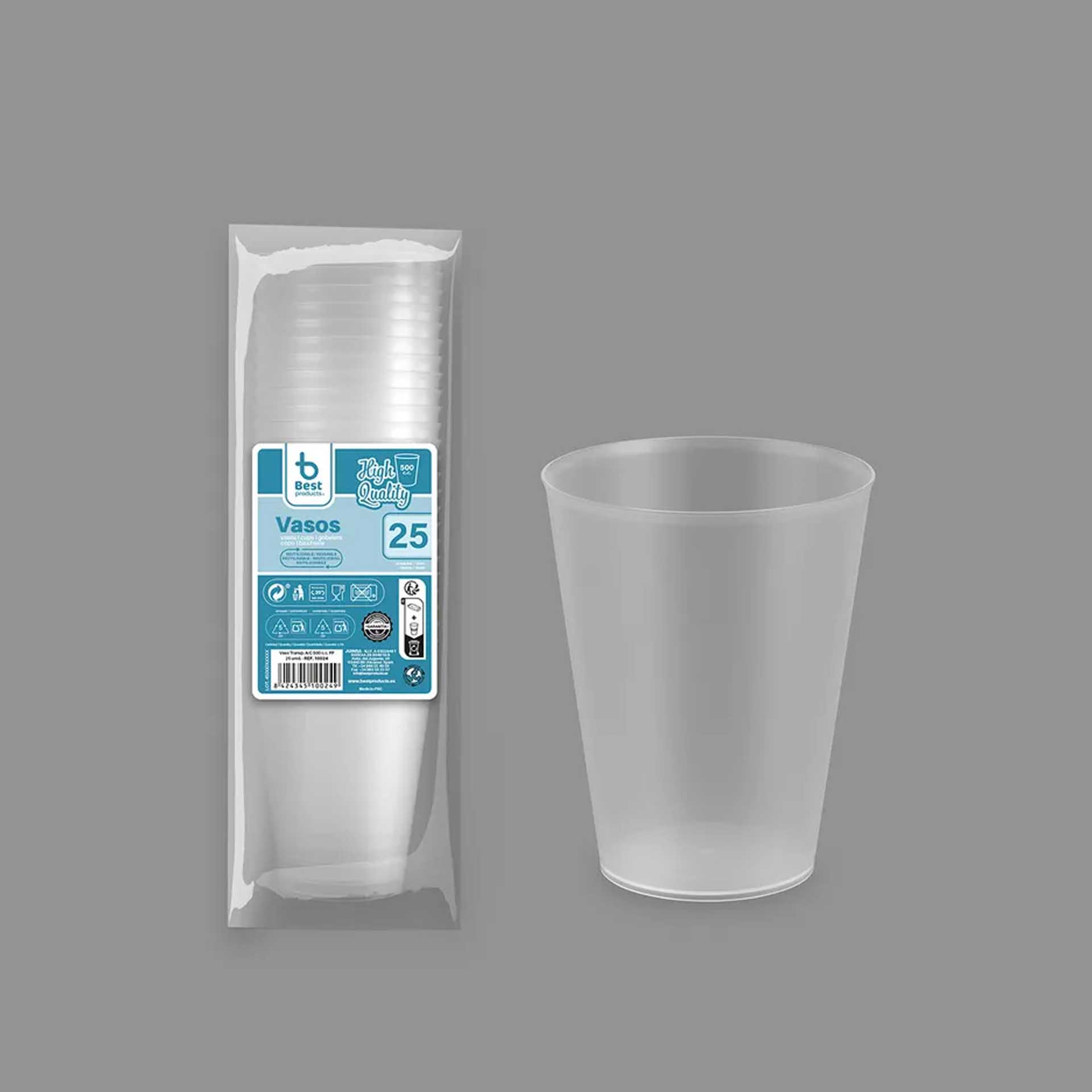 Copo Plástico 500ml Pack 25