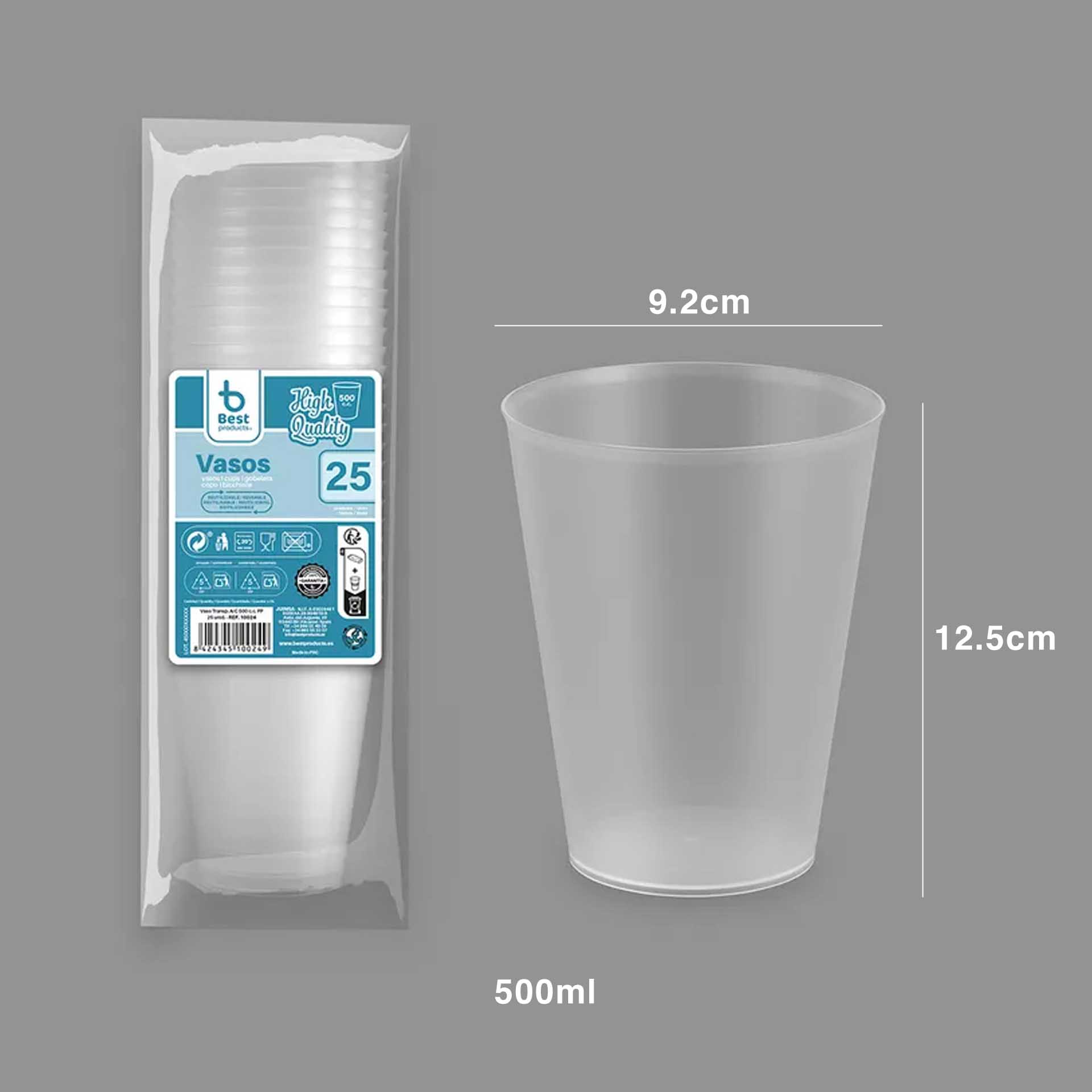 Copo Plástico 500ml Pack 25