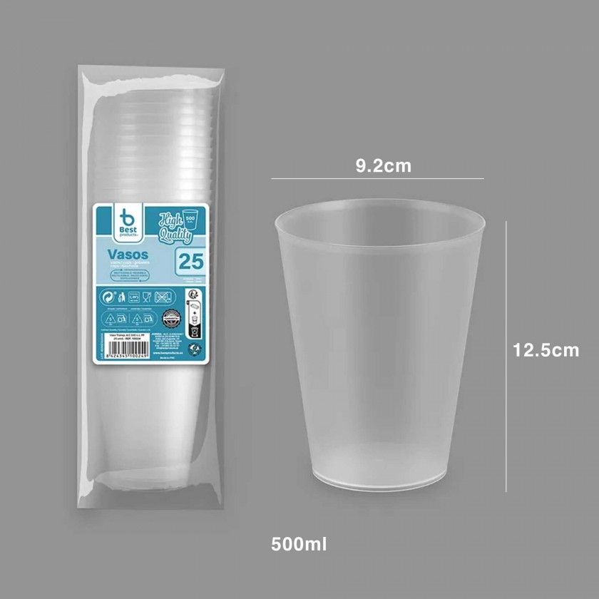 Copo Plástico 500ml Pack 25 Copo Plástico 500ml Pack 25