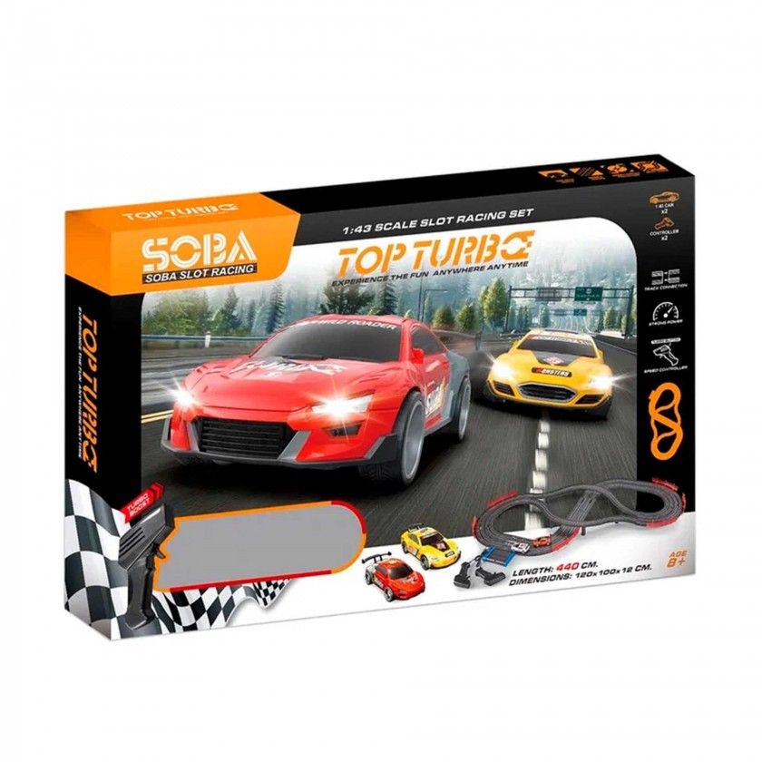 Pista Magnética Com 2 Carros 440CM Pista Magnética Com 2 Carros 440CM